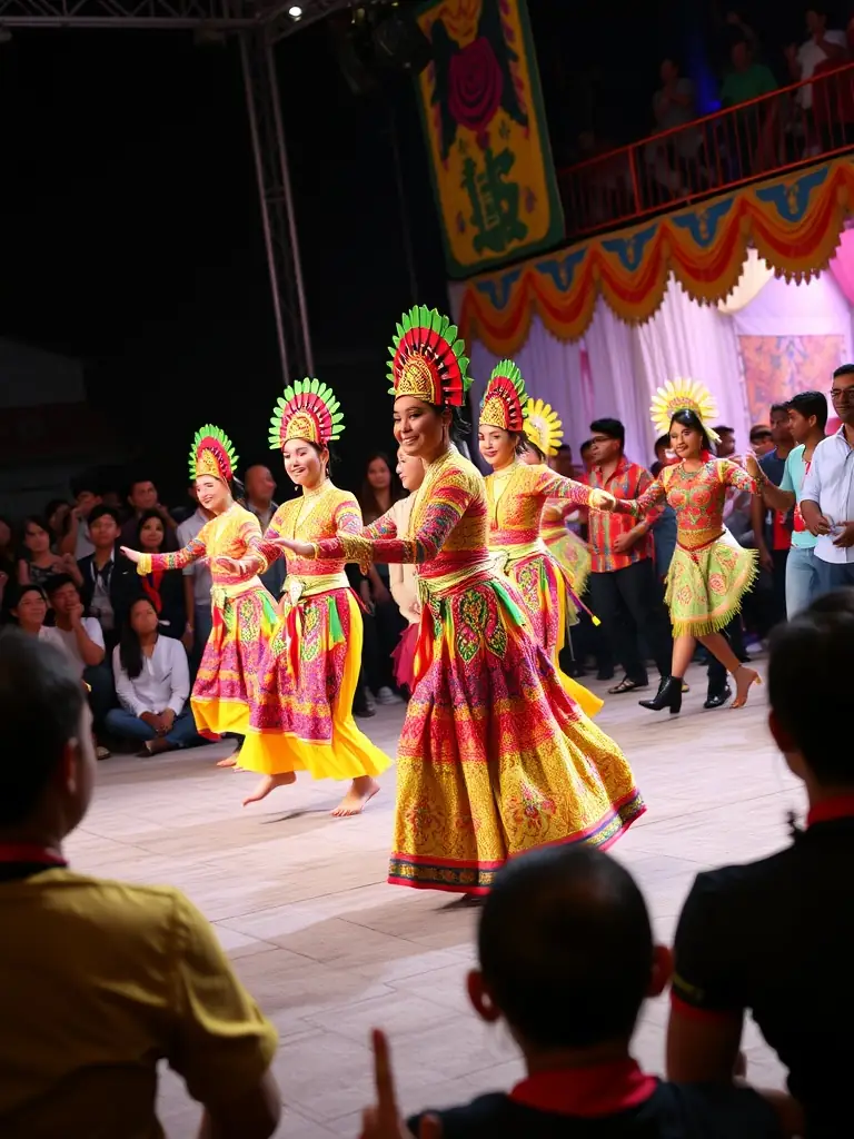 A dynamic image of a dance or theater performance, capturing the energy and excitement of CENTRE DE LOISIRS's cultural events and showcasing the talent and creativity of its participants.